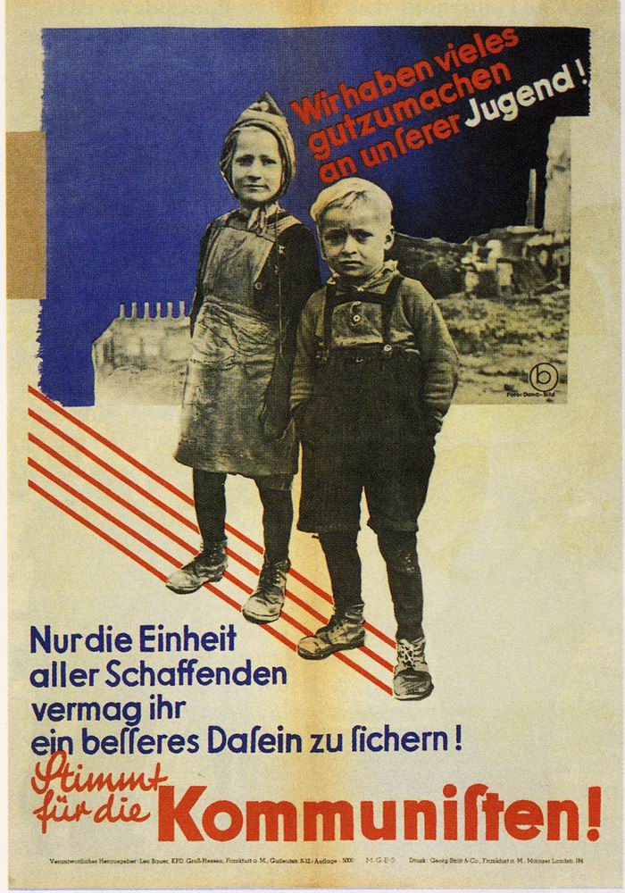 Bild zum Dokument Plakat: "Wir haben vieles gutzumachen an unserer Jugend - KPD"