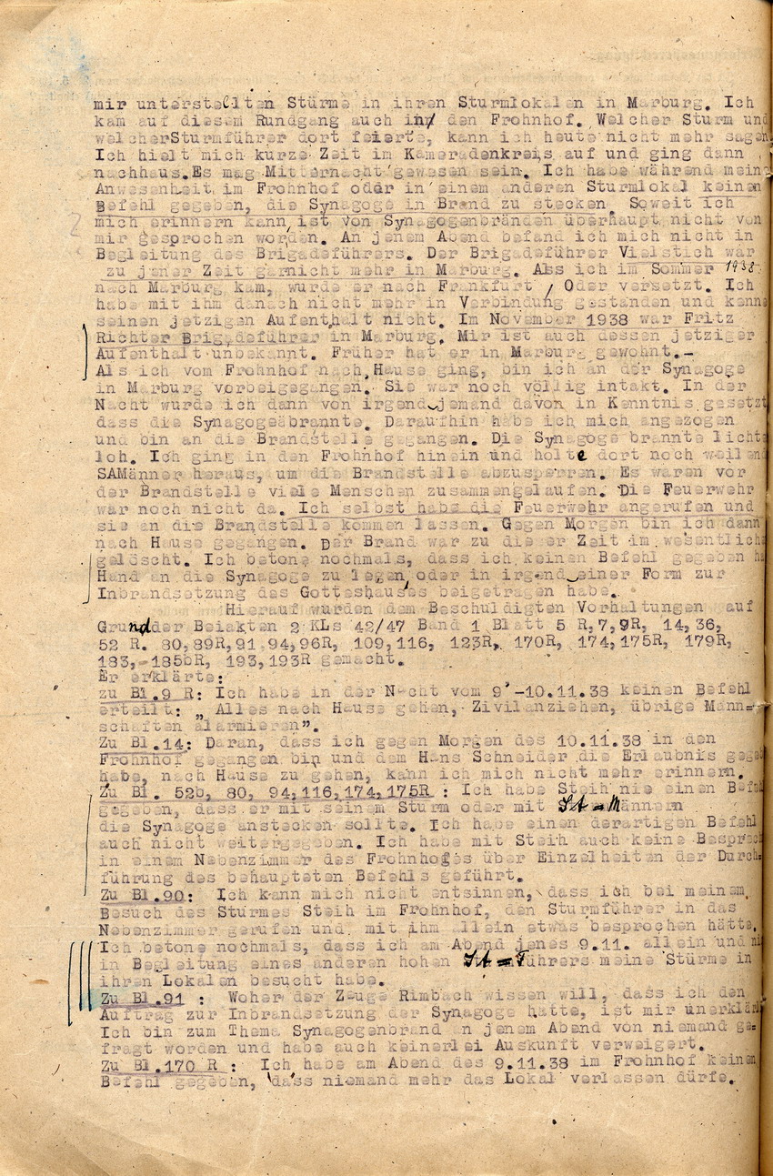 Erste Vernehmung des Beschuldigten Stollberg vom 03.01.1950