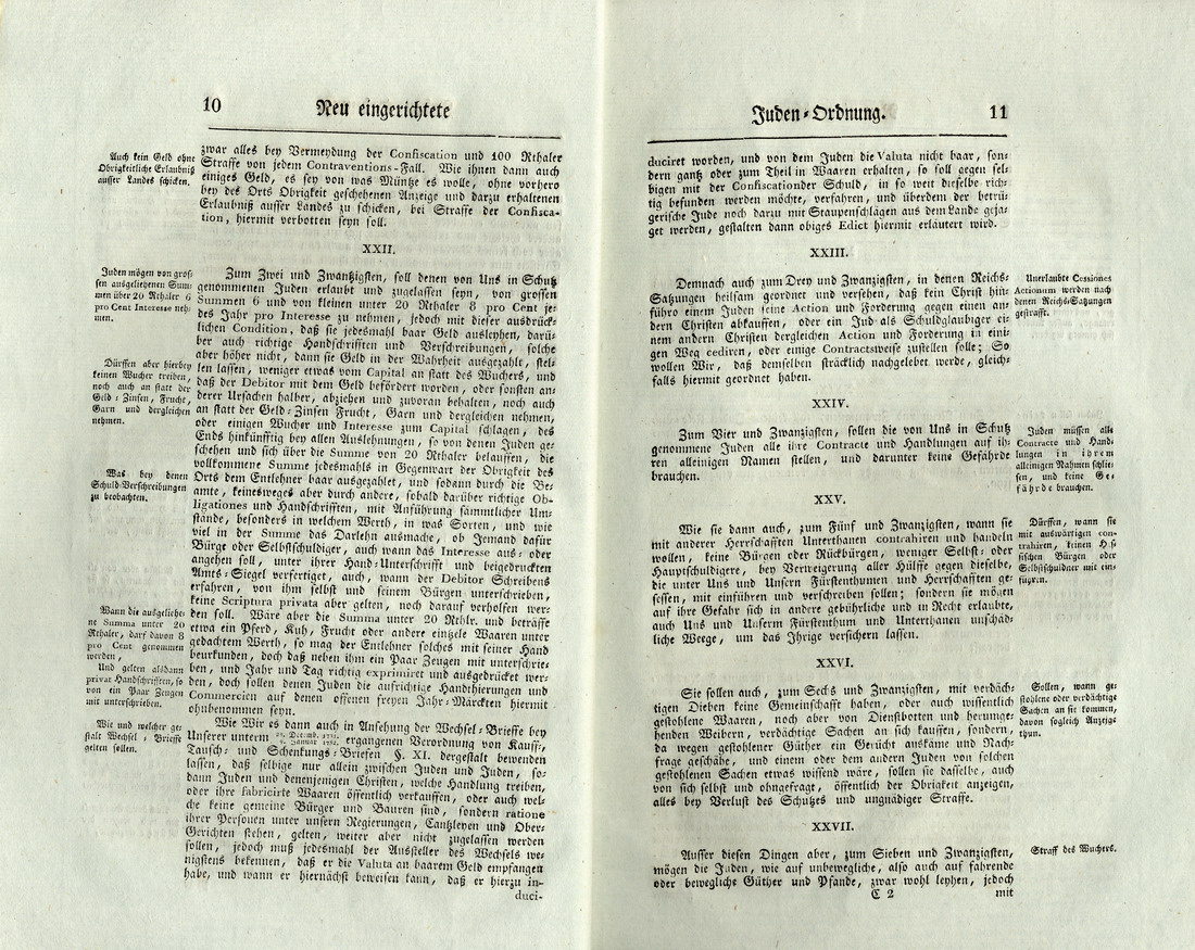 Judenordnung aus dem Jahr 1749, erlassen durch Friedrich, König von Schweden und Landgraf zu Hessen-Kassel