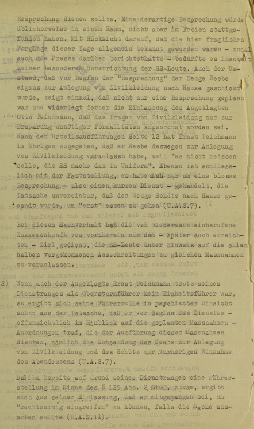 Revision des Oberstaatsanwaltes in Marburg betreffend Urteil vom 14.8.1951 im Prozess gegen die Urheber der Kirchhainer "Judenaktion" von 1938, 12. Dezember 1951.