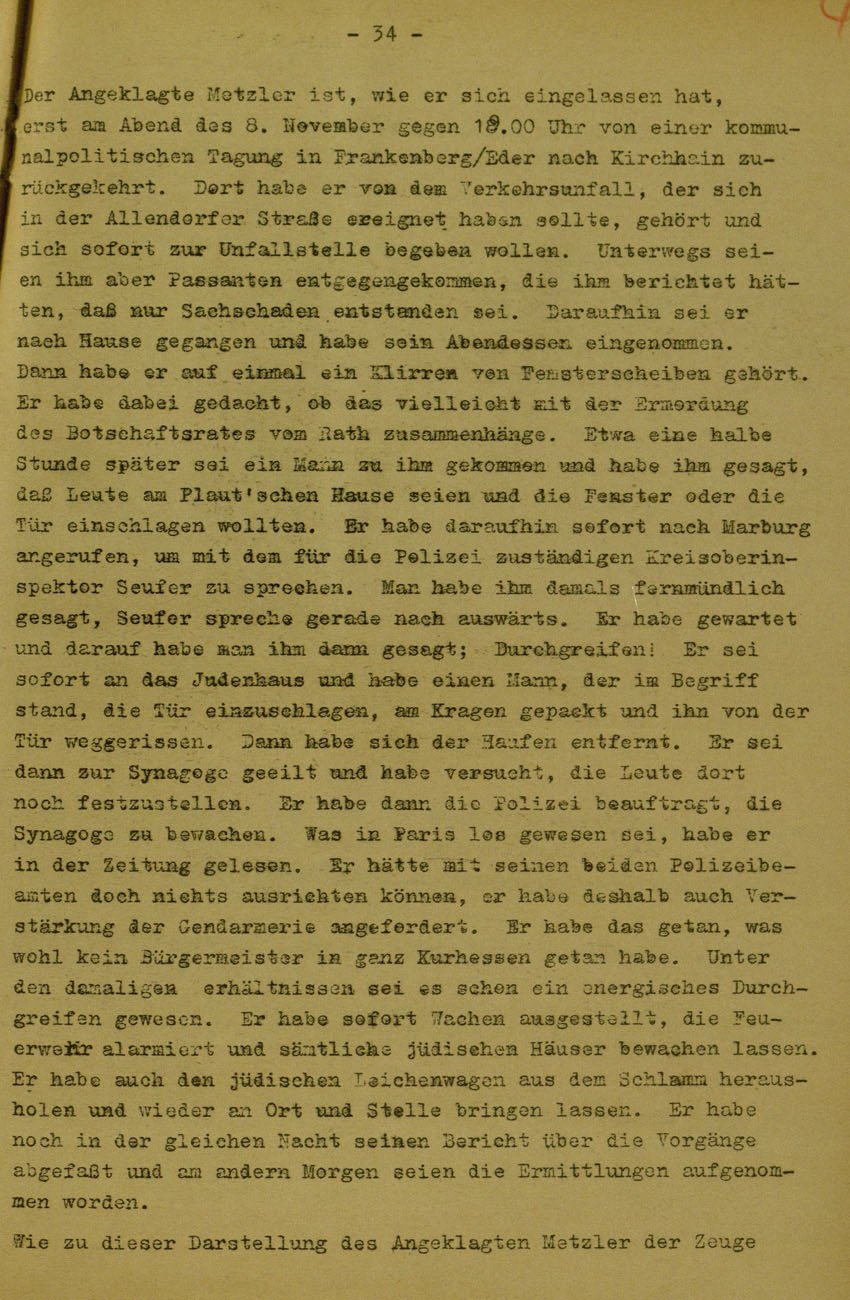 Urteil des Landgerichts Marburg im Prozess gegen die Urheber der Kirchhainer "Judenaktion" von 1938, 5. Juni 1950 [Dokumentabschnitt 5].