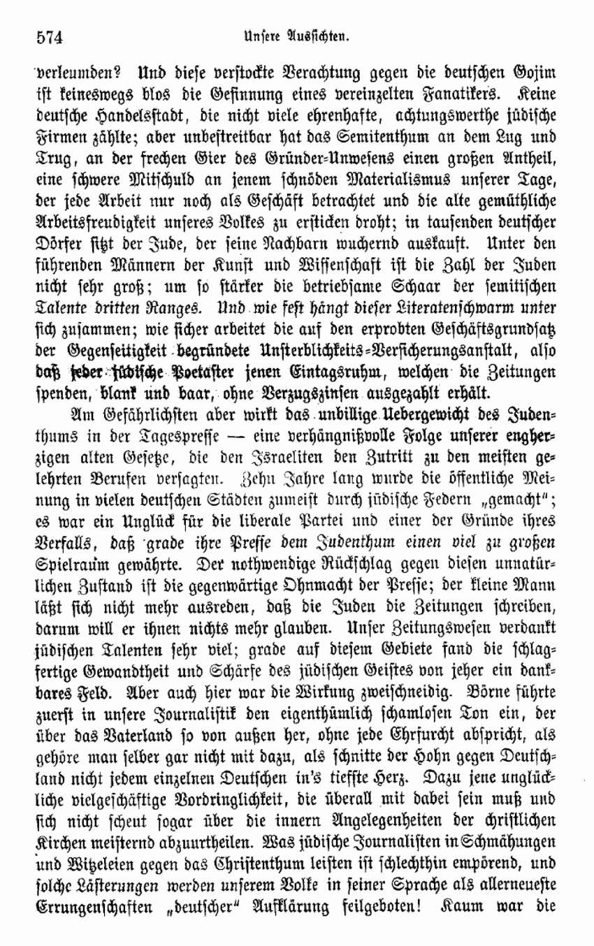 Heinrich von Treitschke, Unsere Aussichten,  in: Preußische Jahrbücher, 1879