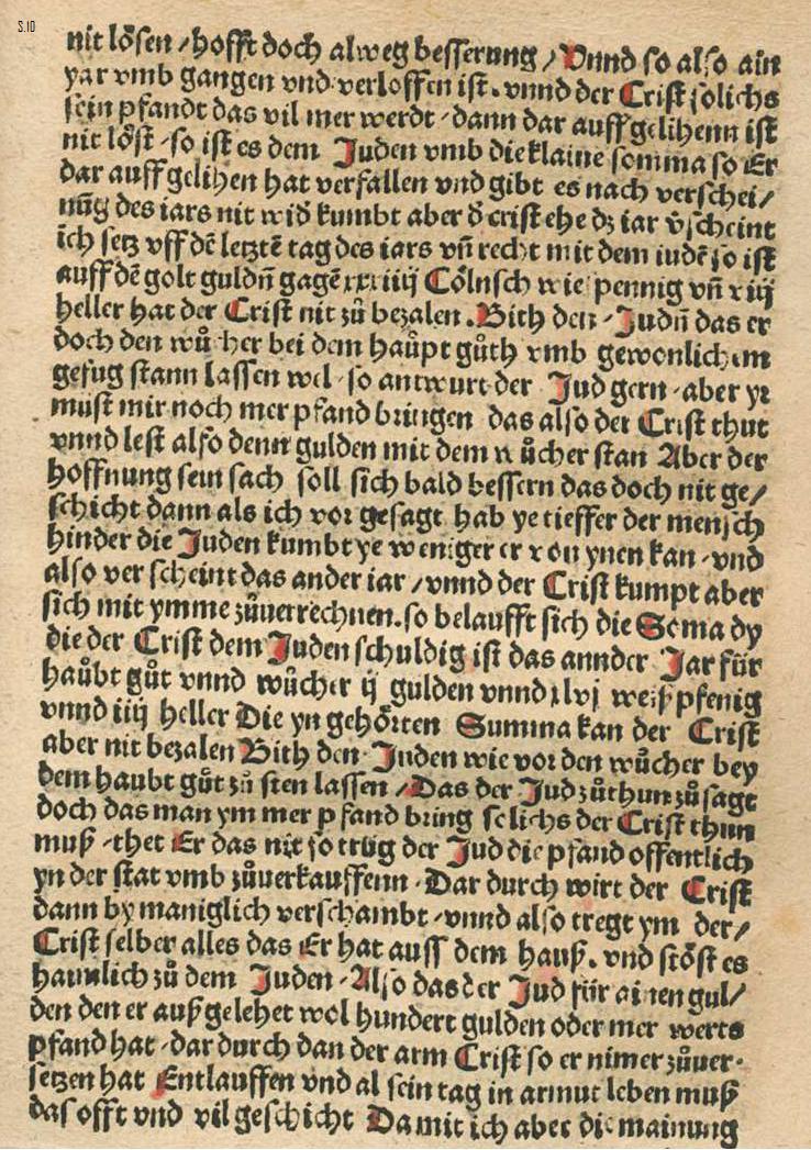 Auszüge aus Johannes Pfefferkrons Schrift "Judenfeind" , Köln 1509